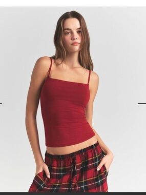 skims COTTON JERSEY CAMI BRICK / M